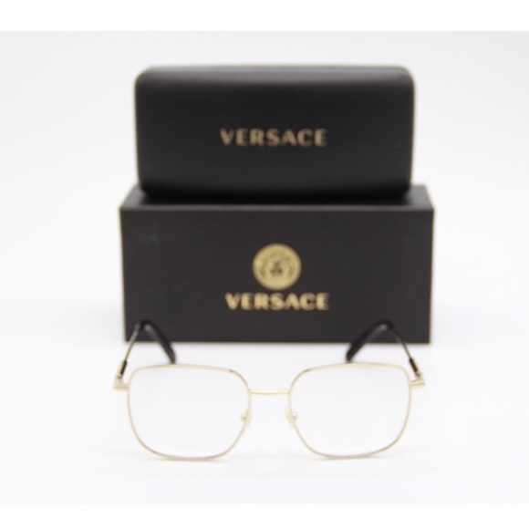 NEW VERSACE EYEGLASSES VE1281 1002 WOMEN’S EYEWEAR VERSACE MOD 1281 GOLD - Picture 2 of 11